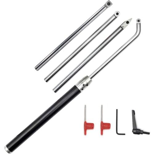 Wood Turning Tool Chisel Changeable Tungsten Titanium Tip Lathe Tool Insert Cutter Optional Aluminum Handle Turning Tool