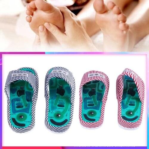 Acupuncture Foot Massage Slippers Shiatsu Magnetic Sandals Acupuncture Healthy Feet Care Massager Foot Massager Magnet Shoes