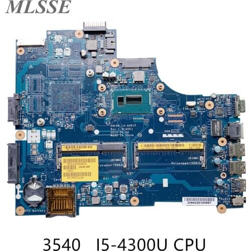 For Dell Latitude 3540 Laptop Motherboard With SR1ED i5-4300U CPU 0V5VHK V5VHK ZAL00 LA-A491P DDR3L 100% Tested Fast Ship