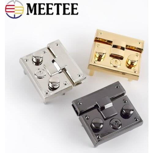2/4pcs Meetee Metal Bag Snap Lock Handbag Clasps Closure Buckle DIY Purse Twist Turn Locks Bags Accessories Replacement Buckles