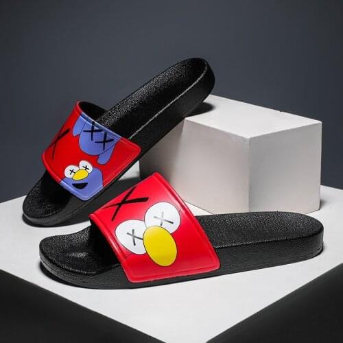 Fashion Graffiti Summer Slippers For Men Home Slides Trend Luxury Mens Flip Flops Outdoor Casual Slippers Man claquette homme