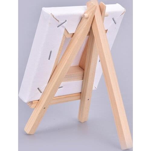 1 Set Mini Blank Canvas For Painting Acrylic Paint With Quality Easel Art Supplies For Painting Artist Stationery Kids Gifts