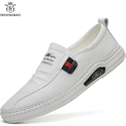 NBD Men Loafers 2021 Spring Summer Men Shoes Casual Shoes Light Split Leather Shoes Men Breathable Fashion Flat Footwear