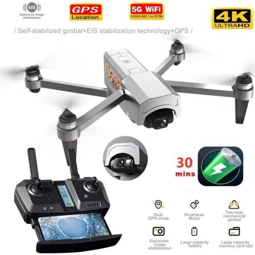 2021 New Remote Control Toys GPS Drone Two-Axis Gimbal Camera Anti-Shake 5G Wifi Professional Quadcopter RC Helicopter