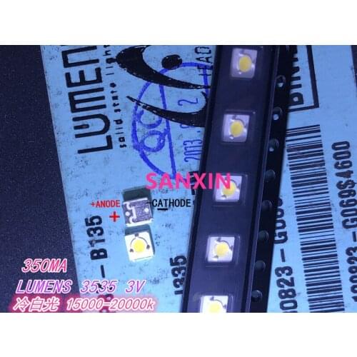 ORIGINAL 300PCS LUMENS LED Backlight Flip-Chip LED 2.4W 3V 3535 Cool white 153LM For SAMSUNG LED LCD Backlight TV Application 3D