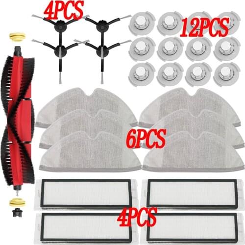 Main brush Hepa Filter Mop cloth Side brush for Xiaomi vacuum 1st roborock s50 s51 s55 E35 T60 T61 roborock 2 Parts