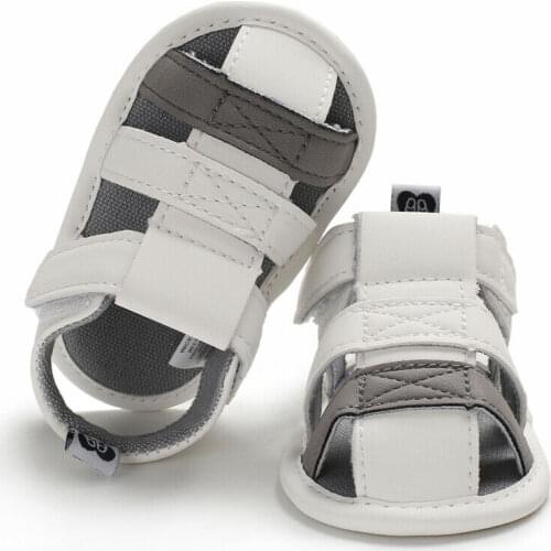 0-18M Baby Summer Shoes Newborn Infant Baby Girl Boy Kids Crib Shoes Soft Sole Solid Hook Causal Anti Slip First Walkers