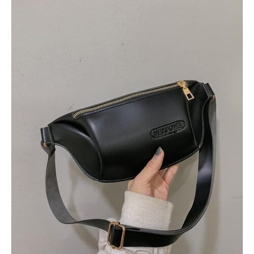 Waist Pack Women PU Leather Fashion Fanny Pack Solid Color Design Ladies Zipper Chest Bag Girl Travel Banana Belt Bag Mini Purse