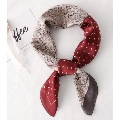 2020 luxury brand women scarf summer silk scarves Sunscreen beach shawl 70cm Square scarves New style Muslim headscarf