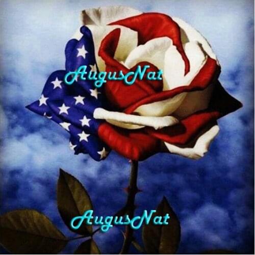 Rose flower diamond painting full square valentines day present american flag wall art wedding decor needlework crafts diy gifts