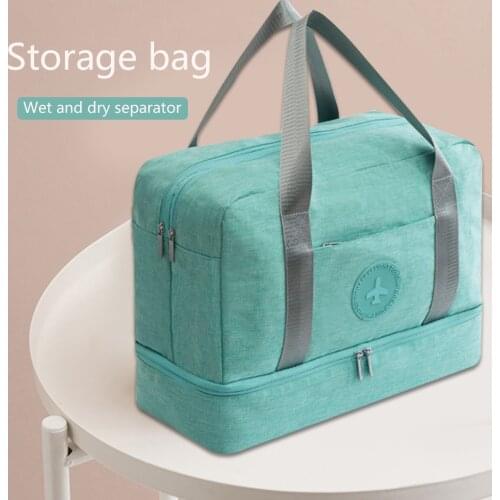 Luggage Dry Wet Separation Storage Bag Luggage Organizer Packing Travel Duffle with Shoes Bag Mesh Bag Clothing Storage Handbag