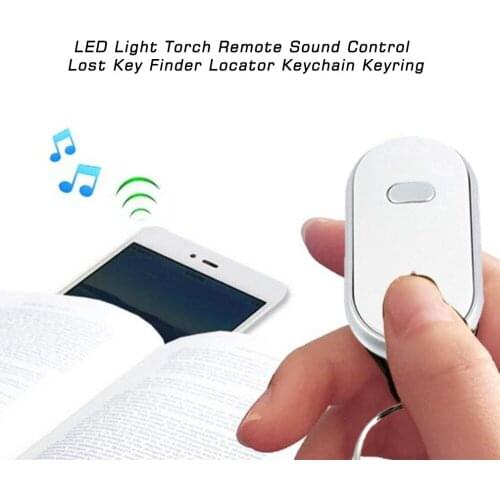 Whistle LED Light Torch Remote Sound Control Lost Key Finder Locator Remote Keychain Keychain Keyring With Whistle Claps