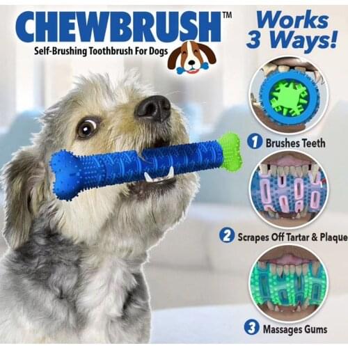 High Quality Rubber Pet Dog Toothbrush Stick Pet Supplies Puppy Chew Toy Pet Teeth Cleaning Tools Dog Accessories Kong Dog Toys