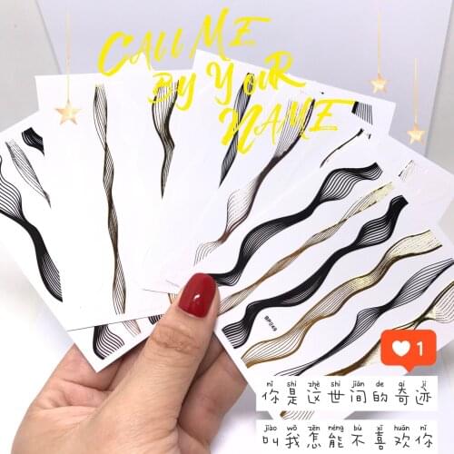 Nail Sticker Metal Stripe Line Nail Stickers Adhesive Strip Tape For Nail Art Sticker Metal Strip Tape Multi-size 3D Nail Foil