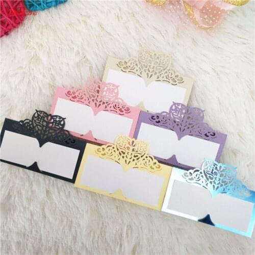 50/100pcs Festive Party Luxury Table Name Card Guest Place Cards Birthday Wedding Party Seating Decoration Supplies 6zSH871