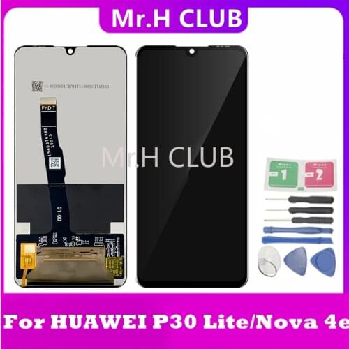 100%Tested Original LCD For HUAWEI P30 Lite LCD Display Screen Digitizer Assembly For HUAWEI P30 Lite Screen Nova 4e MAR-LX1 LX2