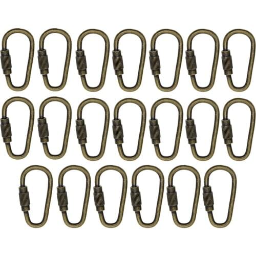 20 Pieces Steel Screw Carabiner / Climbing Carabiner, Safety Hook