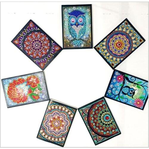 5D DIY Diamond Painting New DIY Creative Diamond Painting Notebook Handmade Spot Drill Diary Book Business Notebook DIY Gift New