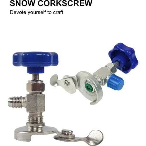 Auto R134a Air Refrigerant AC Can Tap Valve Bottle Opener Tool With Blue Cap Suitable for various types of refrigerants Dropship