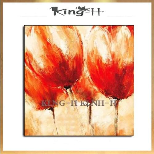 Envío Gratis, 100% cuchillo abstracto hecho a mano flor pintura al óleo en lienzo pared arte decoración del hogar (sin marco)