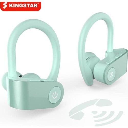 KINGSTAR TWS-03 Bluetooth Earphones With Microphones Sport Ear Hook 6D Stereo Noise Cancelling Wireless Headphones Earbuds