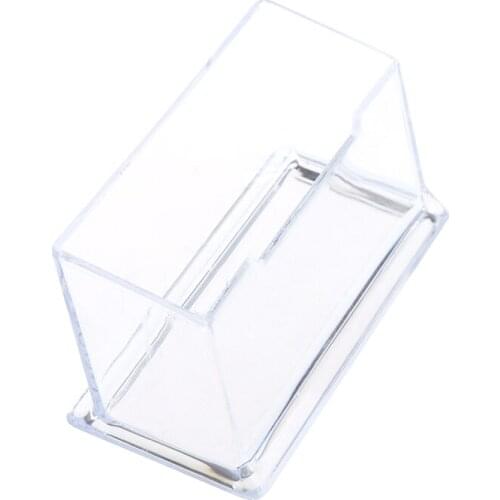 Clear Business Card Holder Acrylic Plastic Display Stand Rack Desktop Office Drop Shipping Support