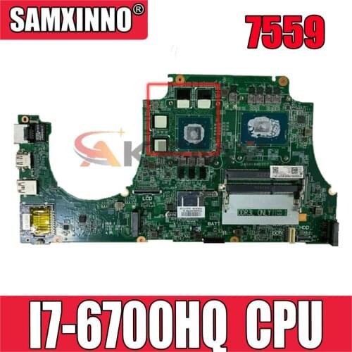 DAAM9AMB8D0 Laptop motherboard For DELL Inspiron 7559 Core I7-6700HQ SR2FQ GTX 960M Mainboard CN-0MPYPP 0MPYPP N16P-GX-A2