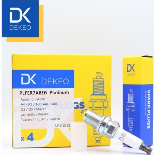 Dekeo For Audi A3 A4 A6 Allroad Q7 TT Volkswagen Beetle Golf GTI Jetta Passat Spark Plug Double Platinum PLFER7A8EG FQ5NPP332S