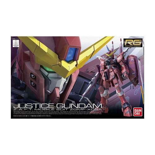 Bandai 1/144 RG 09 ZGMF-X09A Justice Gundam Assembly Model Childrens Robot, Animation Toys