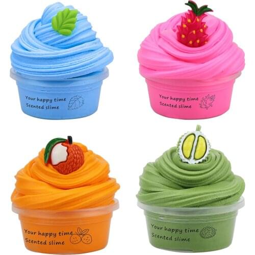 DIY Slime Supplies Fruit Kit Cloud Slime Aromatherapy Pressure Children Slime Fluffy Slime Supplies Toys Light Soft Clay