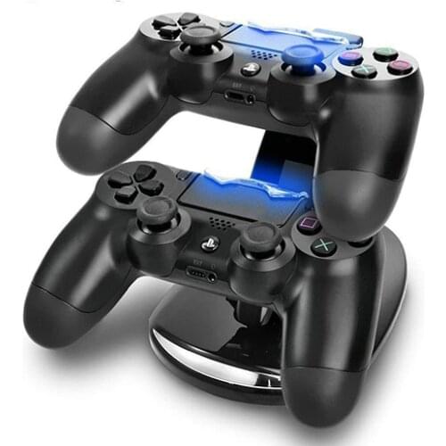 Fast Charger Dock USB Cable Dual USB Charging Stand for PlayStation 4 PS4 Controller Games Accessories