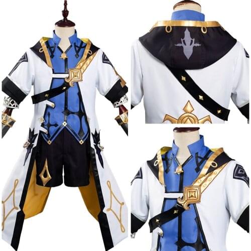 Game Genshin Impact Albedo Cosplay Costume Outfits Halloween Carnival Costumes