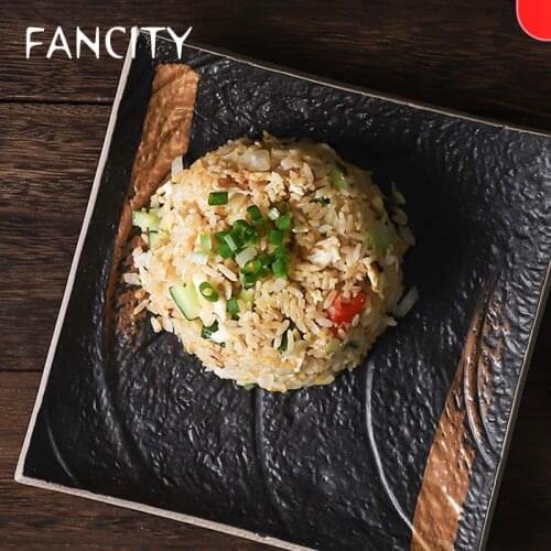 FANCITY Creative Personality Ceramic Plate Dish Plate Steak Plate Shaped Plate Dim Sum Cake Plate Pasta Plate Western Food Plate