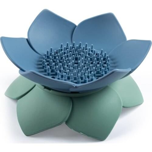 Hot Selling Silicone Soap Holder Flower Bathroom Box Dish Storage Plate Tray Soft Accessories Deformation Ductile Drain