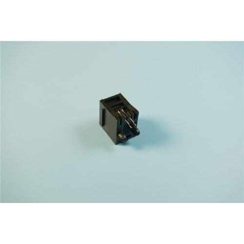 10 pcs RJ11 Jack Modular Connector 4P4C Vertical Straight Unshielded Through Hole PCB Solder 52-4P4C