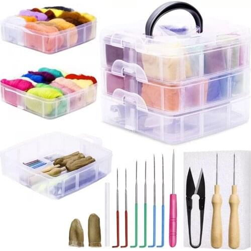 Imzay 38pcs Needle Felting Kit 24 Colors Wool Roving For Felting Needle Felting Starter Kit With Basic Felt Tools Supplies