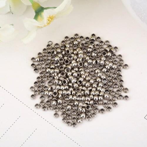 Camal 200pcs/bag 2.0/2.5mm Crimp Connector for Fixing Ring Bead Curtain Accessories Lighting in Fitting Line Positioning Barrier