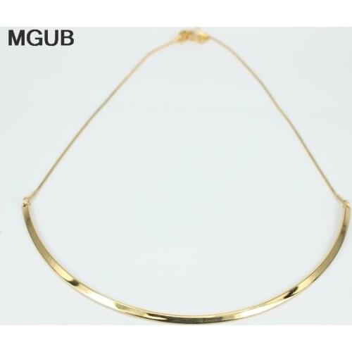 MGUB 2 color selection Chock Necklace Gold color 316L Stainless Steel Necklaces For Women/ Men Jewelry Collar Wholesale HL08