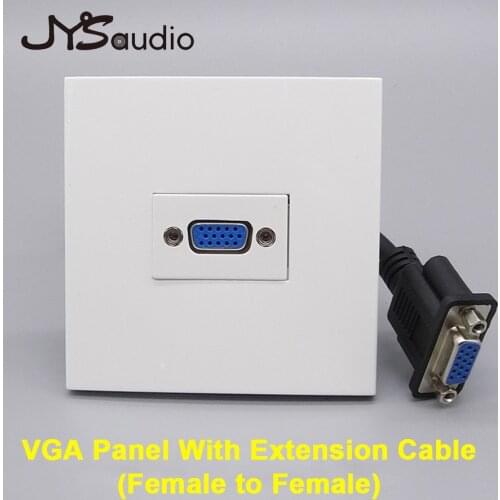 VGA Panel With Extension Cable Female to Female 86 Type VGA Multimedia Panel Display HD Projection VGA Socket Panel