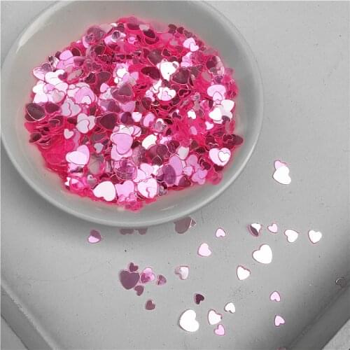 Rose Crystal 3mm 4mm 6mm Multi Size 3000pcs Love Heart Shape Loose Sequins Paillettes for Nails Art,wedding decoration confetti