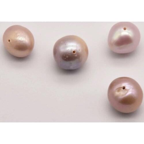 10 Pcs/Lot 9mm 10mm Natural Freshwater Purple Pearl Charms For Jewelry Making Accessories Diy Crafts Wholesale JA0261