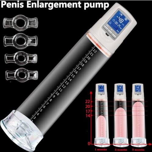 Electric Beginner Penis Pump USB Rechargeable Automatic Penis Enlargement Vacuum Erection Penis Extender Male Enlarger Sex Toy