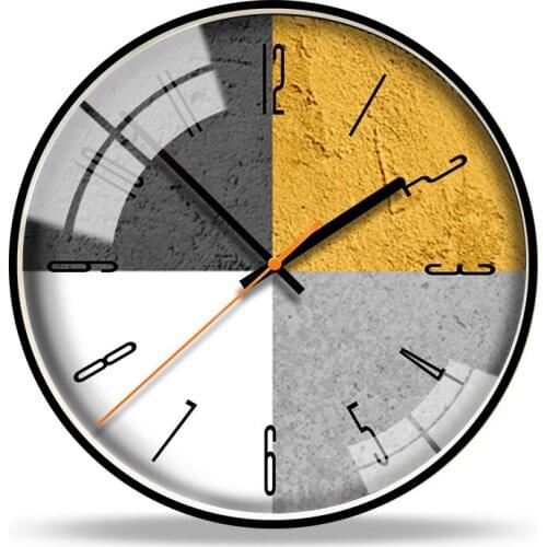Grey Abstract Wall Wall Clock Art Metal Creative Fashion Wall Watches Modern Design Industrial Luxury Watch for Home AA50ZB