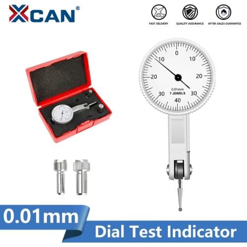 XCAN Dial Indicators Gauge Dial Test Indicator 0.01mm Shockproof Dial Indicator Precision Gauge Measuring Tools