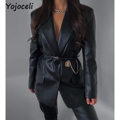 Женские модные кожаные куртки Yojoceli China At AliExpress