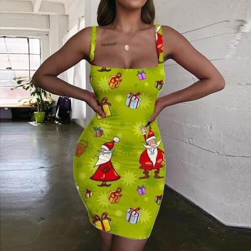 Giyu Brand Santa Claus Dress Women Christmas Vestido Sexy Animal 3d Print Party Ladies Dresses Womens Clothing Mini Evening