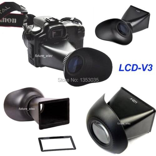 LCD V3 2.8x Magnifier Viewfinder LCD-V3 Extender Eye Cup Eyecup Hood 3" for Canon EOS 600D Rebel T3i 60D Digital SLR DSLR Camera