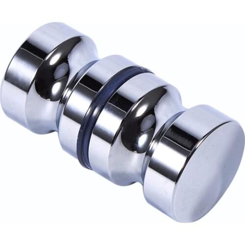 1.1" Dia Aluminum alloy Door Handle Single Glass Knob Bathroom Shower cabinate Handles with screw for 8-12 mm glass door