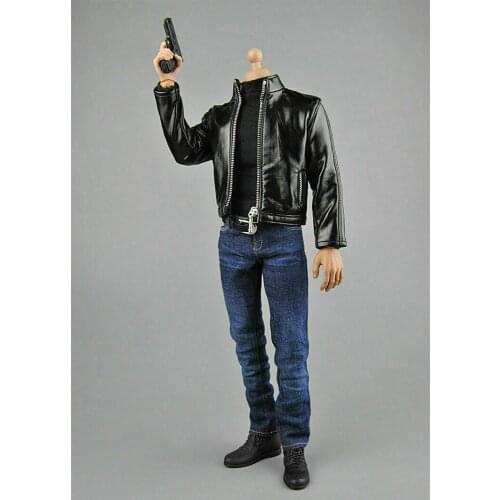 1/6 Toy center Soldier model clothing accessories Agent leather suit for 12 inch action figure