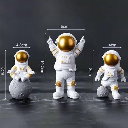 1pc Astronaut Statue Picture Haas Sculpture Modern Home Decoration Miniature Model Table Decoration Astronaut Graphic Home Decor